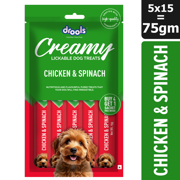 Drools Chicken & Spinach Creamy Dog Treats