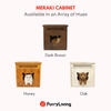 FurryLiving Meraki Cabinet with Cushion for Small Dogs and Cats (Dark Brown/ Red Cushion) Both-Furniture FurryLiving Dropship