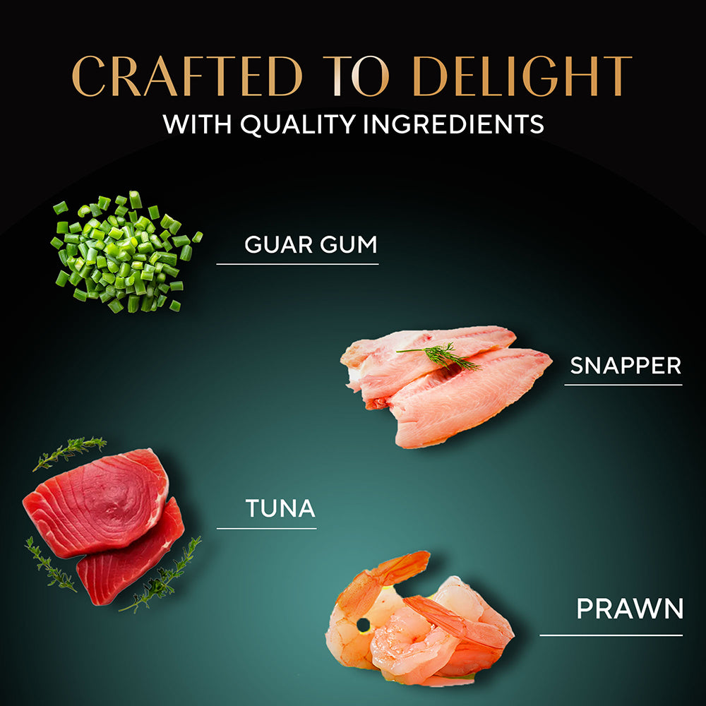 Sheba Tuna Fillet & Whole Prawns in Gravy Premium Cat Wet Food Cats-Wet Food Sheba