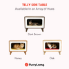 FurryLiving Telly Side Table with Cushion for Small Dogs and Cats (Dark Brown/Cream Cushion) Both-Furniture FurryLiving Dropship