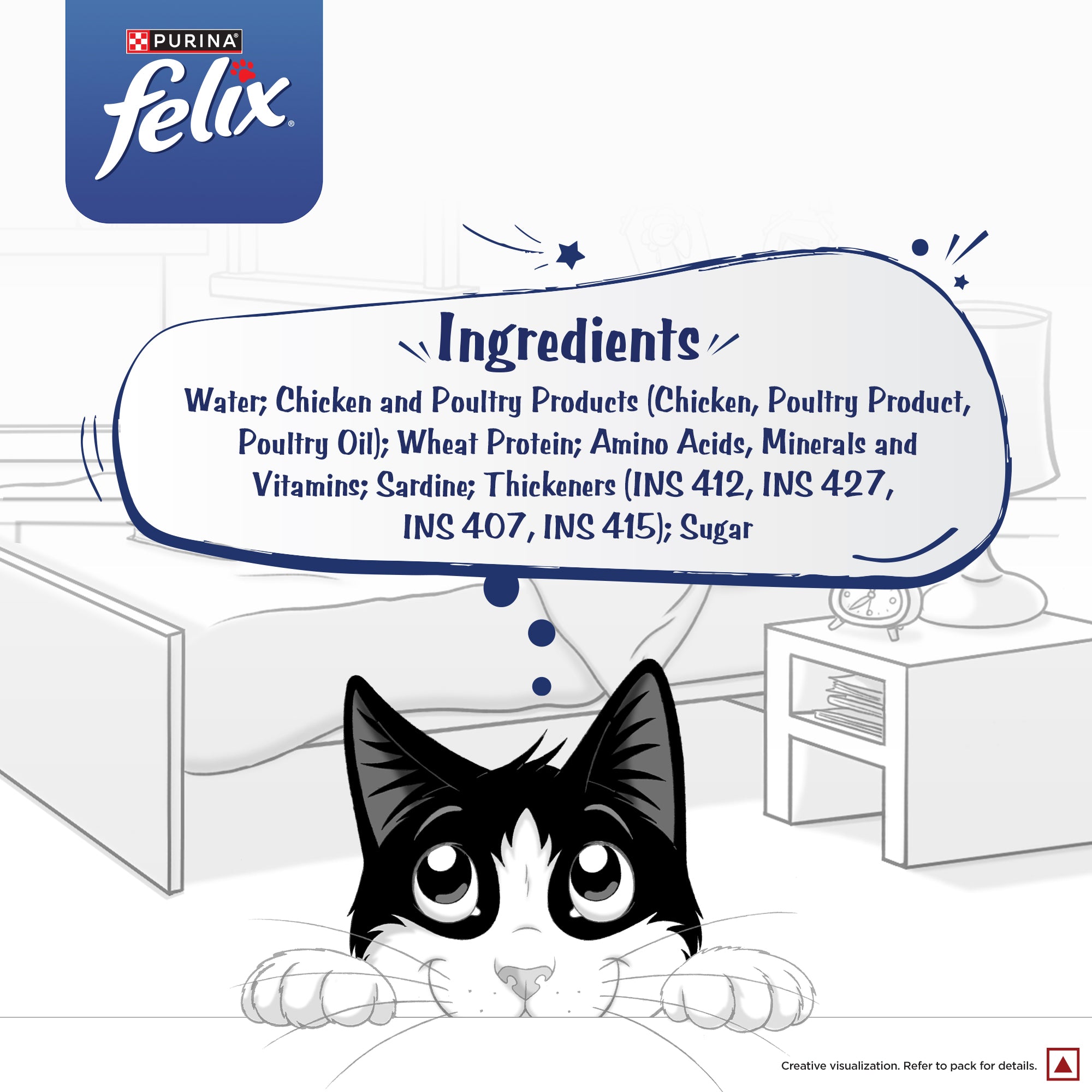 Purina Felix with Sardine in Jelly Complete and Balanced Adult Cat Wet Food Cats-Wet Food Felix