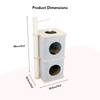 FurryLiving Nara Dual-Level Felt Condo with Scratch Pole & Hanging Toy Cat Tree Cats-Toys FurryLiving Dropship