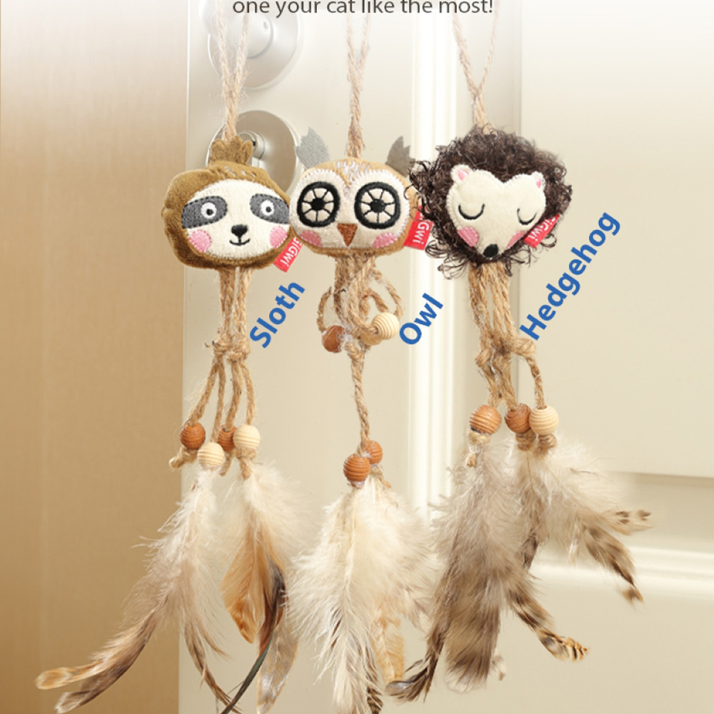 GiGwi Catch and Scratch Eco Line Sloth Toy for Cats Cats-Toys GiGwi