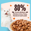 Kennel Kitchen Fish Chunks in Gravy Kitten and Creameroo Chicken with Mackerel Creamy Cat Treats Combo Exclusive Combo Kennel Kitchen