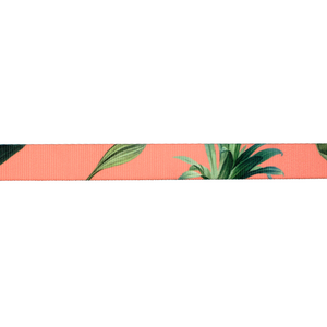 TopDog Premium Leaves Printed Nylon Collar for Dogs (Pink)