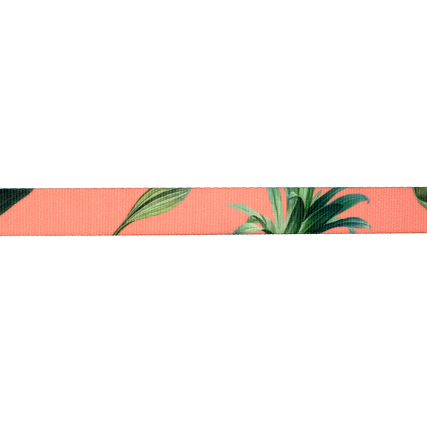 TopDog Premium Leaves Printed Nylon Leash for Dogs (Pink)