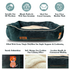 Petter World Ultra Luxury Micro Lounger Bed With Removable Sherpa for Dogs (Green) Dogs-Bedding, Mats & Travel Supplies Petter World Dropship