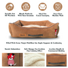 Petter World Ultra Luxury Micro Lounger Bed With Removable Sherpa for Dogs (Mocha Brown) Dogs-Bedding, Mats & Travel Supplies Petter World Dropship