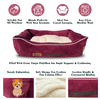 Petter World Ultra Luxury Micro Lounger Bed With Removable Sherpa for Dogs (Mulled Wine) Dogs-Bedding, Mats & Travel Supplies Petter World Dropship