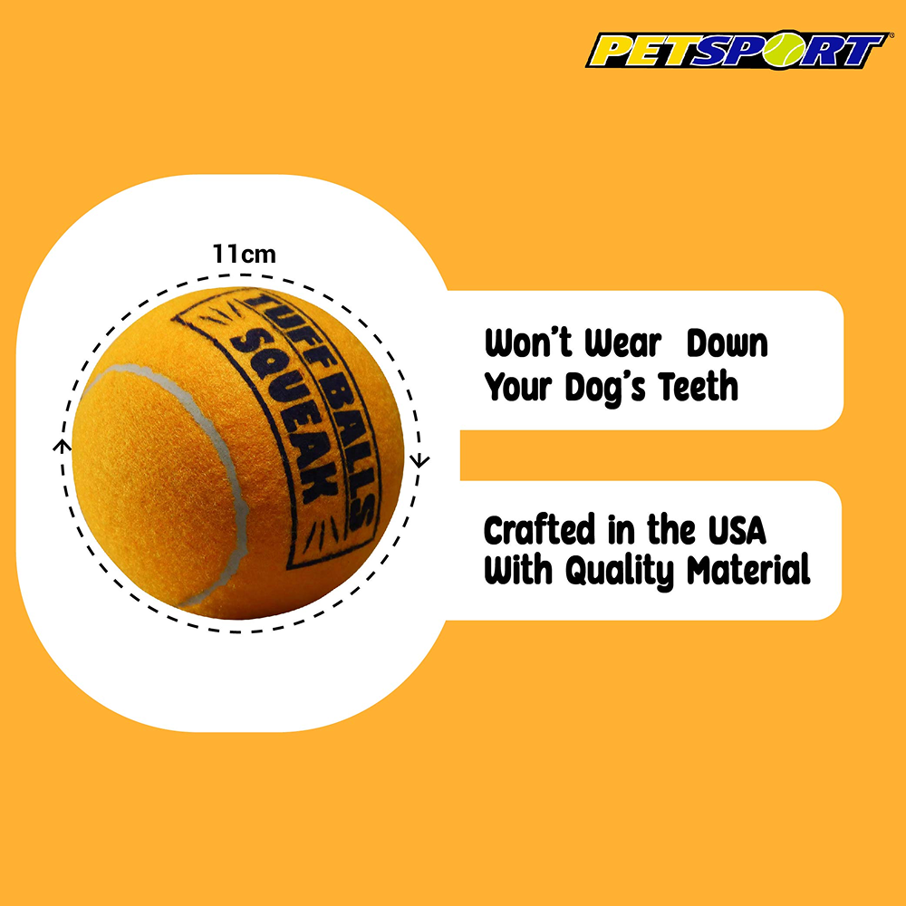 Petsport Giant Squeak Tuff Ball Toy for Dogs (Orange) Dogs-Toys Petsport