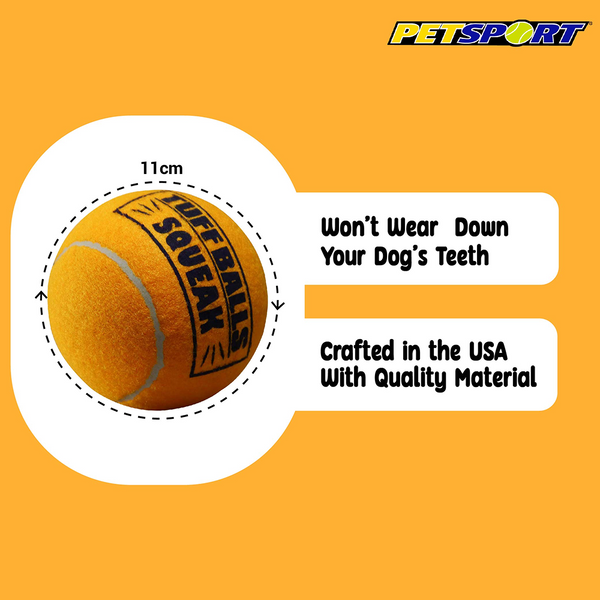 Petsport Giant Squeak Tuff Ball Toy for Dogs (Orange)