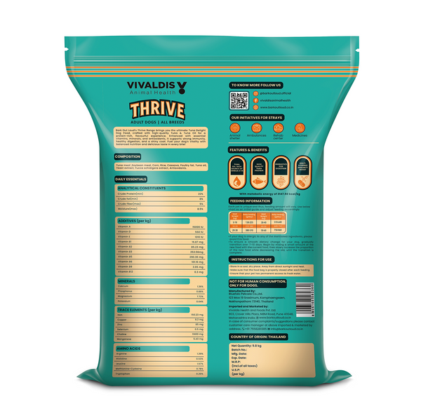 Bark Out Loud Thrive Tuna Flavour Adult Dog Dry Food