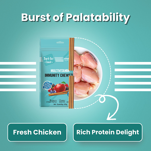 Bark Out Loud Immunity Multi Vitamin Chew Stix for Dogs and Cats