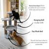 Furrlovers Multi Level Cat Tree with Plush Platforms, Sisal Scratching Posts & Hanging Toys (Grey) Cats-Toys Furrlovers Dropship
