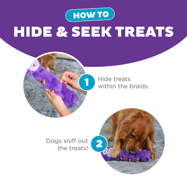 Outward Hound Twistiez Unicorn Toy for Dogs (Purple)