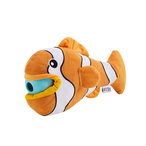Outward Hound Big Mouth Clown Fish Plush Toy for Dogs (Orange) Dogs-Toys Outward Hound 27x6cm