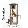 Furrlovers Multi Level Cat Tree with Condo & Jute Scratching Posts (Grey) Cats-Toys Furrlovers Dropship