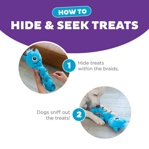 Outward Hound Twistiez Monster Toy for Dogs (Blue)