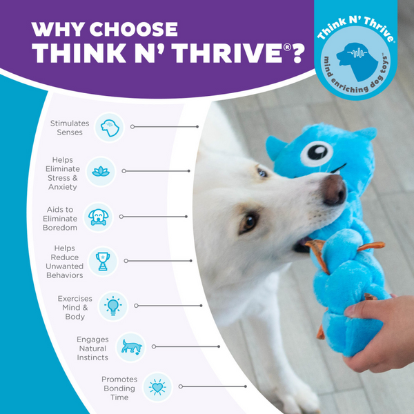 Outward Hound Twistiez Monster Toy for Dogs (Blue)