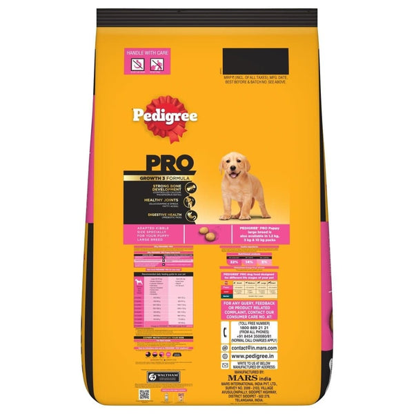 Pedigree PRO Expert Nutrition for Large Breed Puppy Dry and Chicken Chunks in Gravy Puppy Wet Food Combo