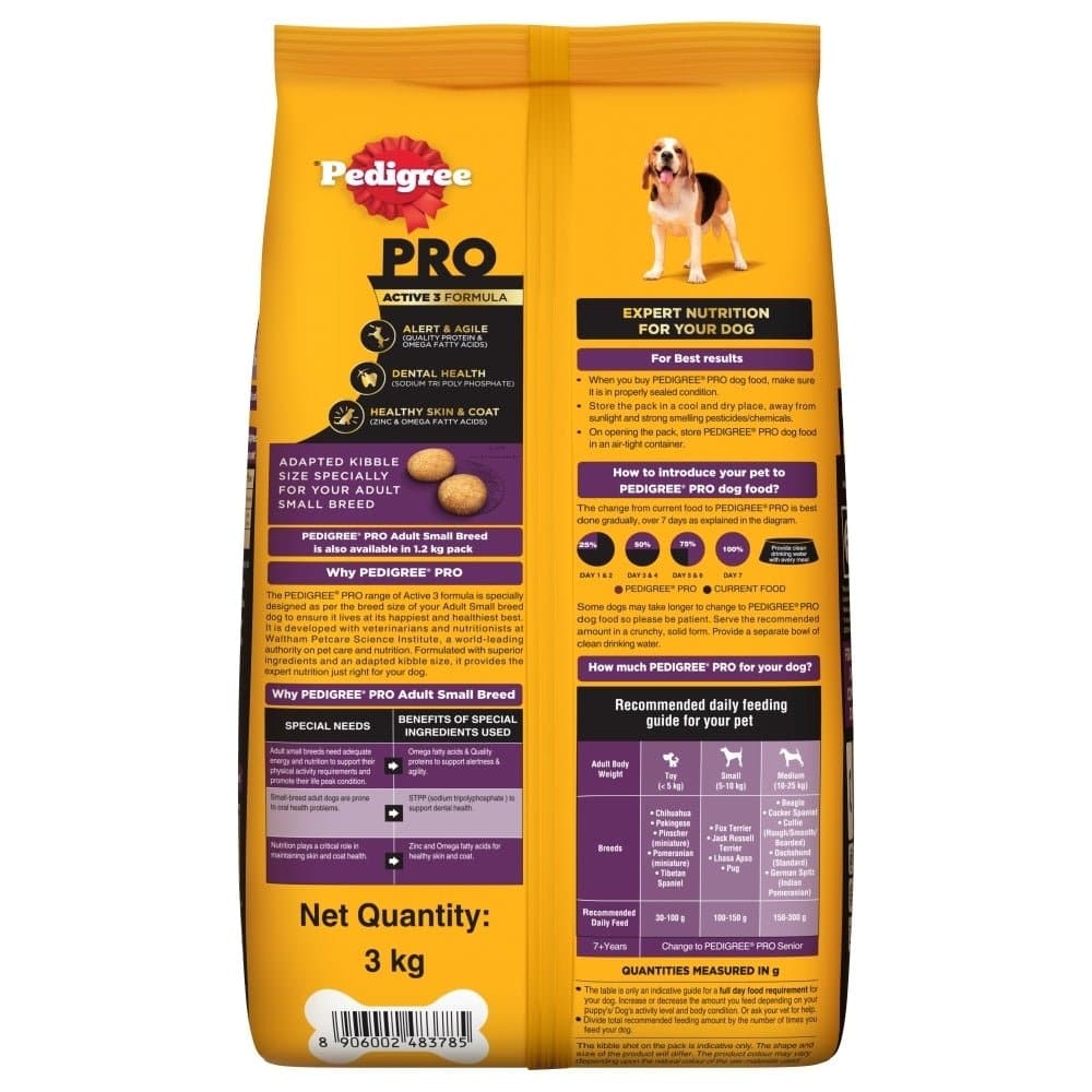 Pedigree PRO Expert Nutrition Dry Food for Small Breed and Chicken and Liver Chunks in Gravy Wet Adult Dog Food Combo