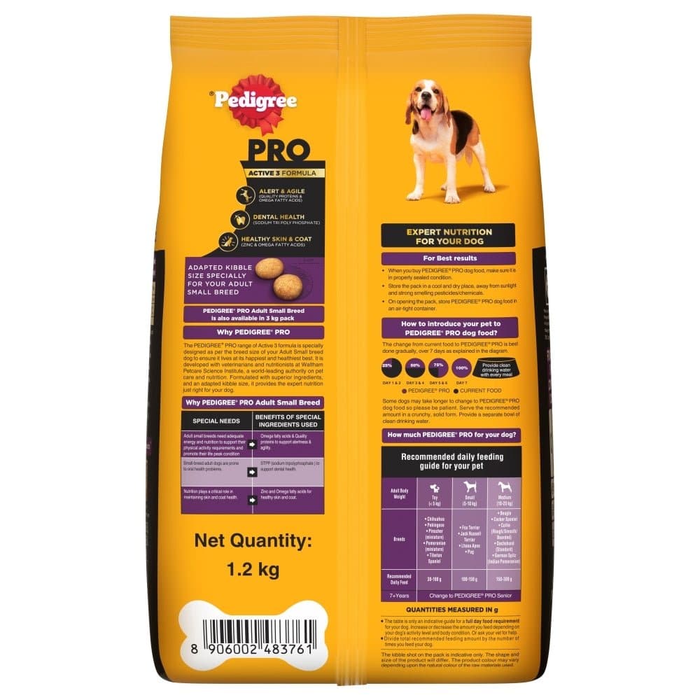 Pedigree PRO Expert Nutrition Dry Food for Small Breed and Chicken and Liver Chunks in Gravy Wet Adult Dog Food Combo