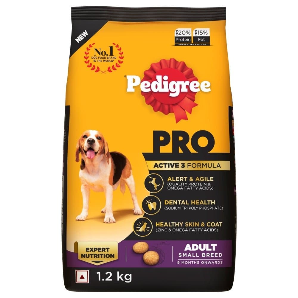 Pedigree PRO Expert Nutrition Dry Food for Small Breed and Chicken and Liver Chunks in Gravy Wet Adult Dog Food Combo