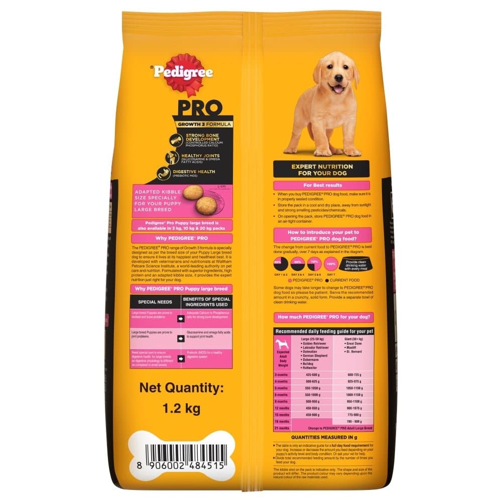 Pedigree PRO Expert Nutrition for Large Breed Puppy(3 to 18 Months) Dry Food