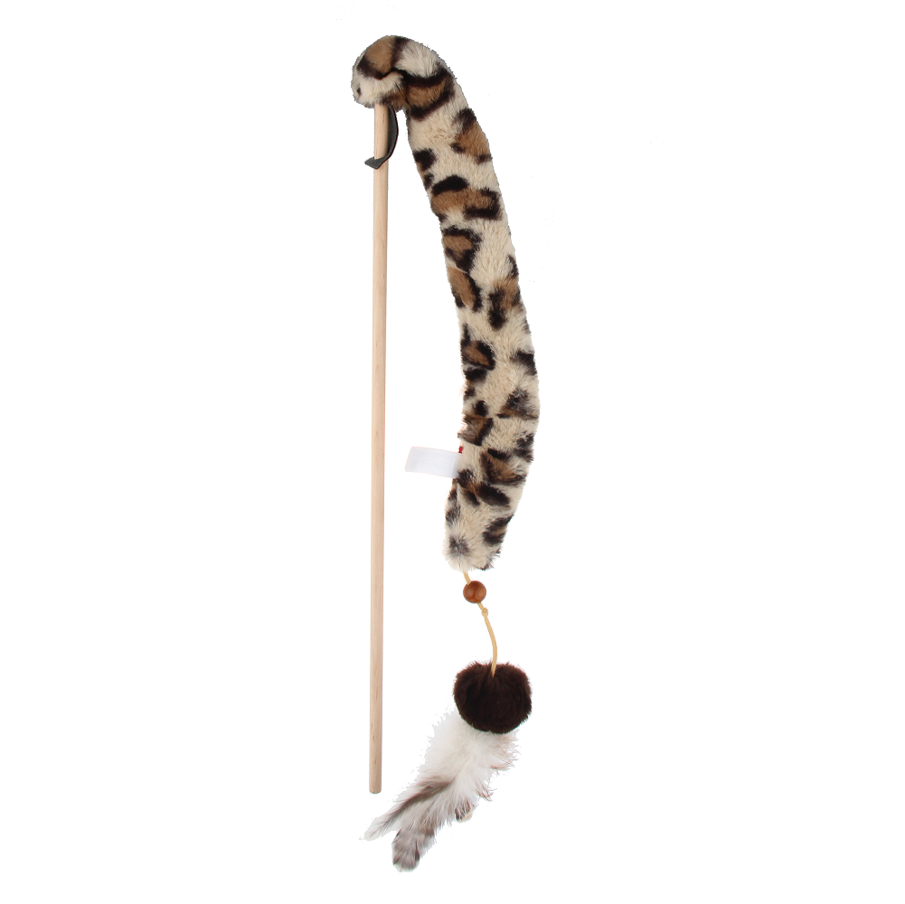 GiGwi Feather Teaser Eco Line Plush Tail Toy for Cats Cats-Toys GiGwi
