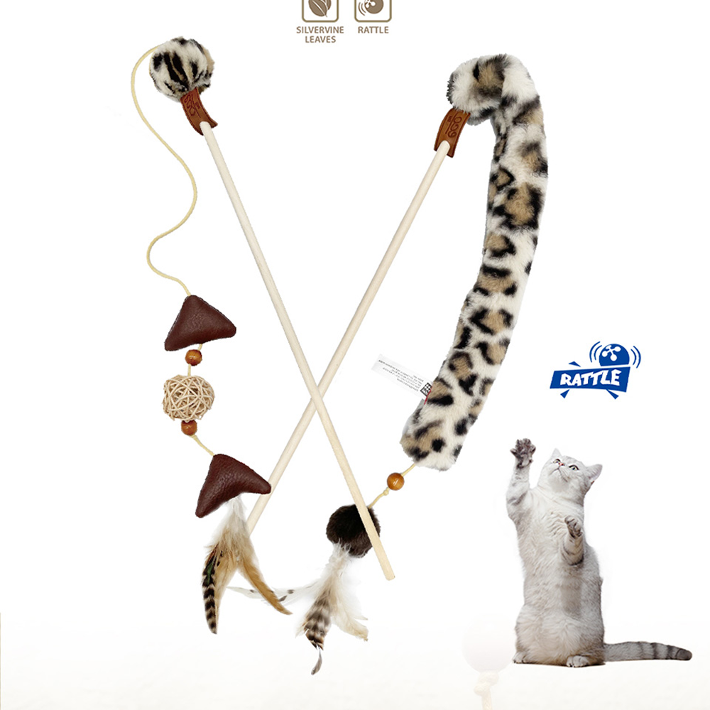 GiGwi Feather Teaser Eco Line Plush Tail Toy for Cats Cats-Toys GiGwi