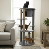 Furrlovers Multi Level Cat Tree with Condo & Jute Scratching Posts (Grey) Cats-Toys Furrlovers Dropship