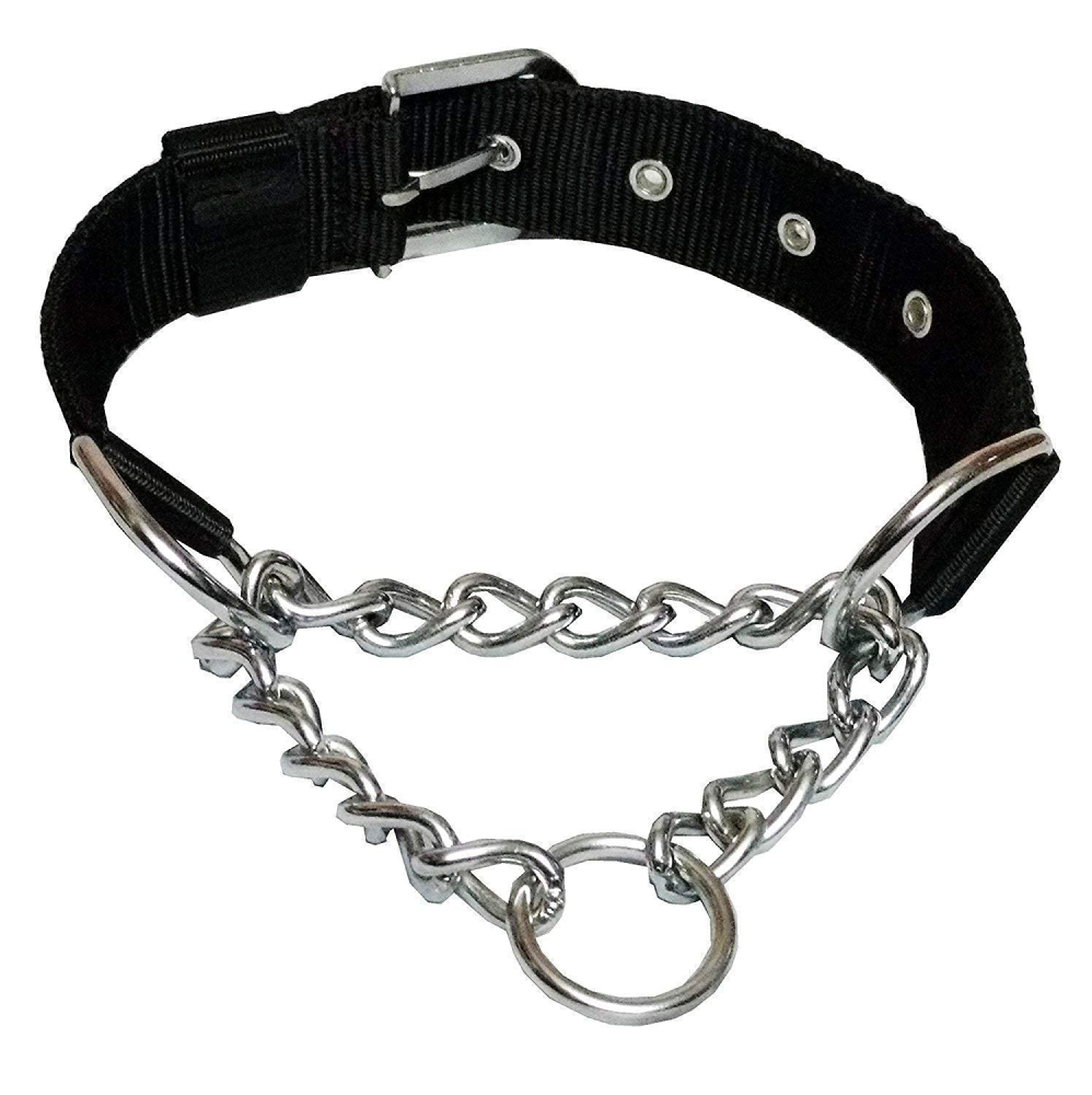 Chullbull Nylon & Stainless Steel Choke Chain Collar for Dogs Dogs-Collar, Leashes, harnesses Chullbull Dropship M