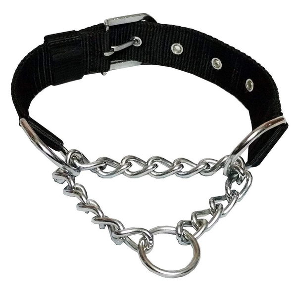 Chullbull Nylon Stainless Steel Choke Chain Collar for Dogs