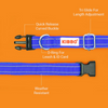 Kibbo Premium Reflective Padded With Soft Mesh Padding & Adjustable Design Collar for Dogs (Blue)