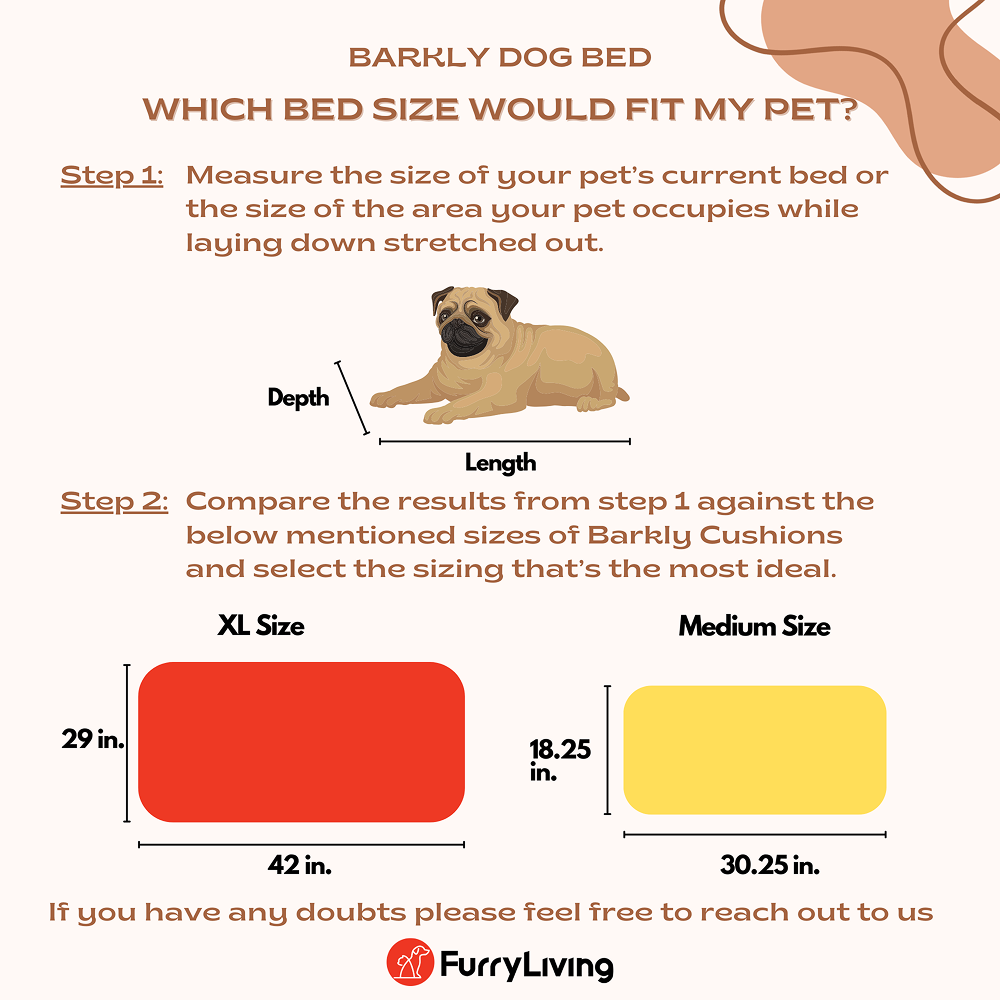 FurryLiving Barkly Barkly XL Solid Wood Dog Bed for Medium and Large Dogs (Dark Brown/Red) Both-Bedding, Mats & Travel Supplies FurryLiving Dropship