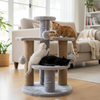 Furrlovers Multi Level Cat Tree with Plush Platforms, Sisal Scratching Posts & Hanging Toys (Grey) Cats-Toys Furrlovers Dropship
