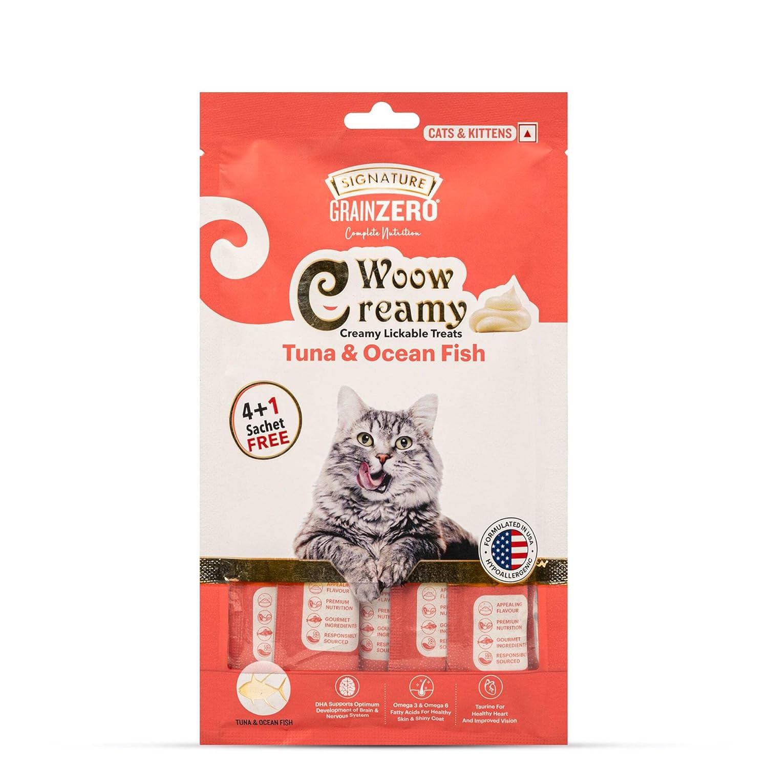 Signature Grain Zero 5 Flavor Lickable Creamy Treats for Cats Cats-Treats & Others Signature