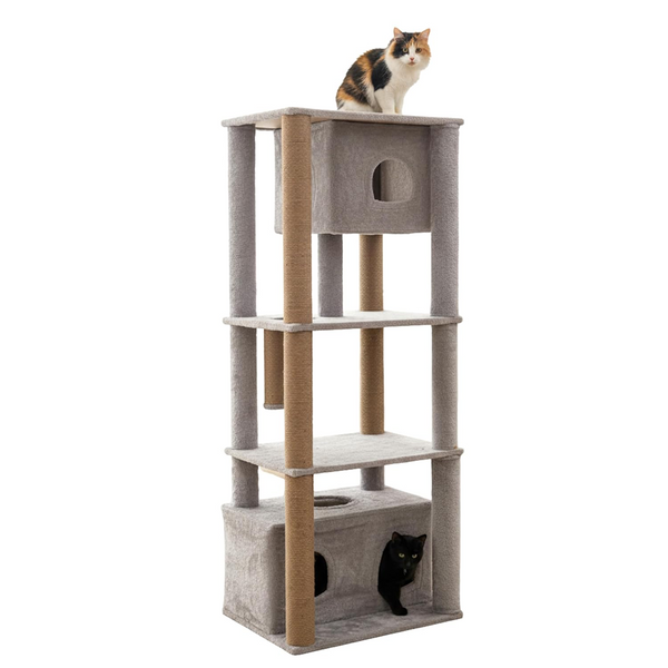 Furrlovers Large Multilevel Cat Tree Tower with Scratching Posts & Condo