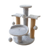 Furrlovers Multi Level Cat Tree with Plush Platforms, Sisal Scratching Posts & Hanging Toys (Grey) Cats-Toys Furrlovers Dropship 17in