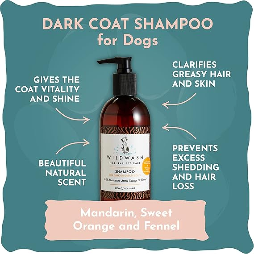 WildWash Shampoo For Dark or Greasy coats for Dogs and Cats Both-Grooming Supplies WildWash Dropship