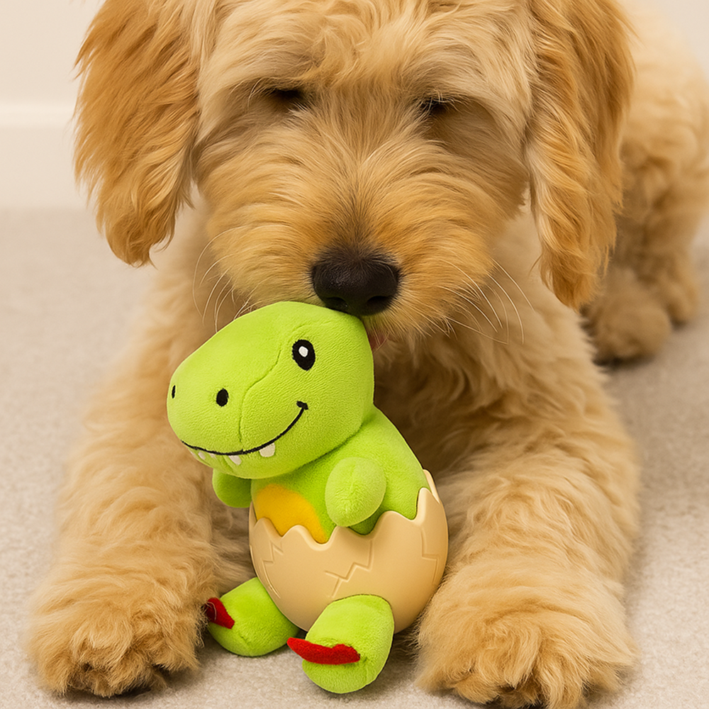 Talking Dog Club Dino in a Shell Plush Toy for Dogs (Green) Dogs-Toys Talking Dog Club Dropship