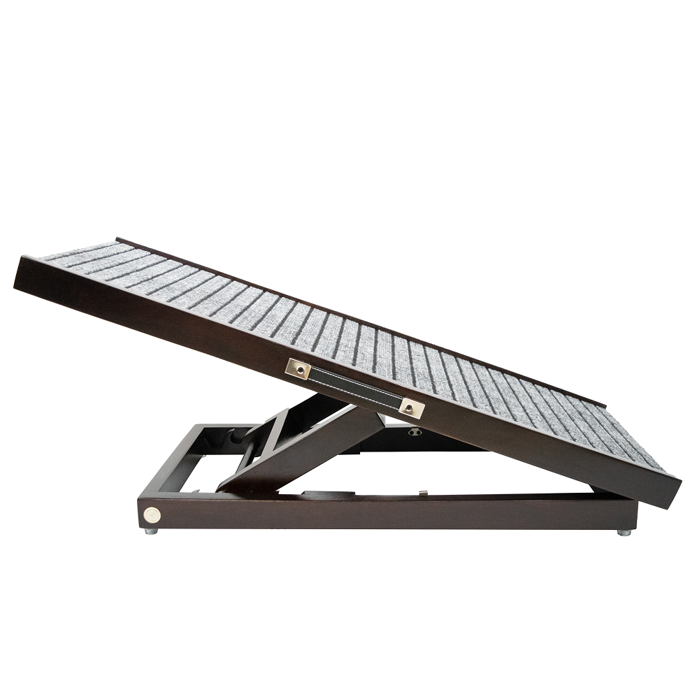 FurryLiving Wooden Ramp for Dogs and Cats (Dark Brown) Both-Furniture FurryLiving Dropship