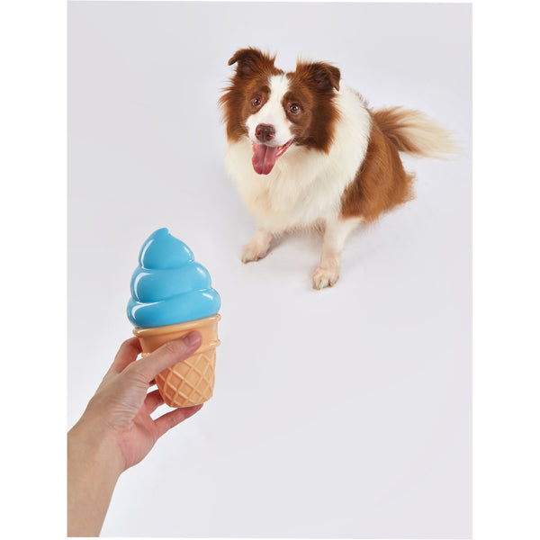 Fofos Ice Cream Shaped Cooling Toy for Dogs (Blue)