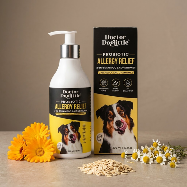 Doctor Doglittle Probiotic Allergy Relief 2 in 1 Shampoo and Conditioner for Dogs