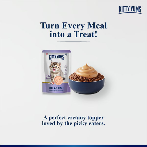 Kitty Yum Ocean Fish Mousse Kitten Cat Wet Food