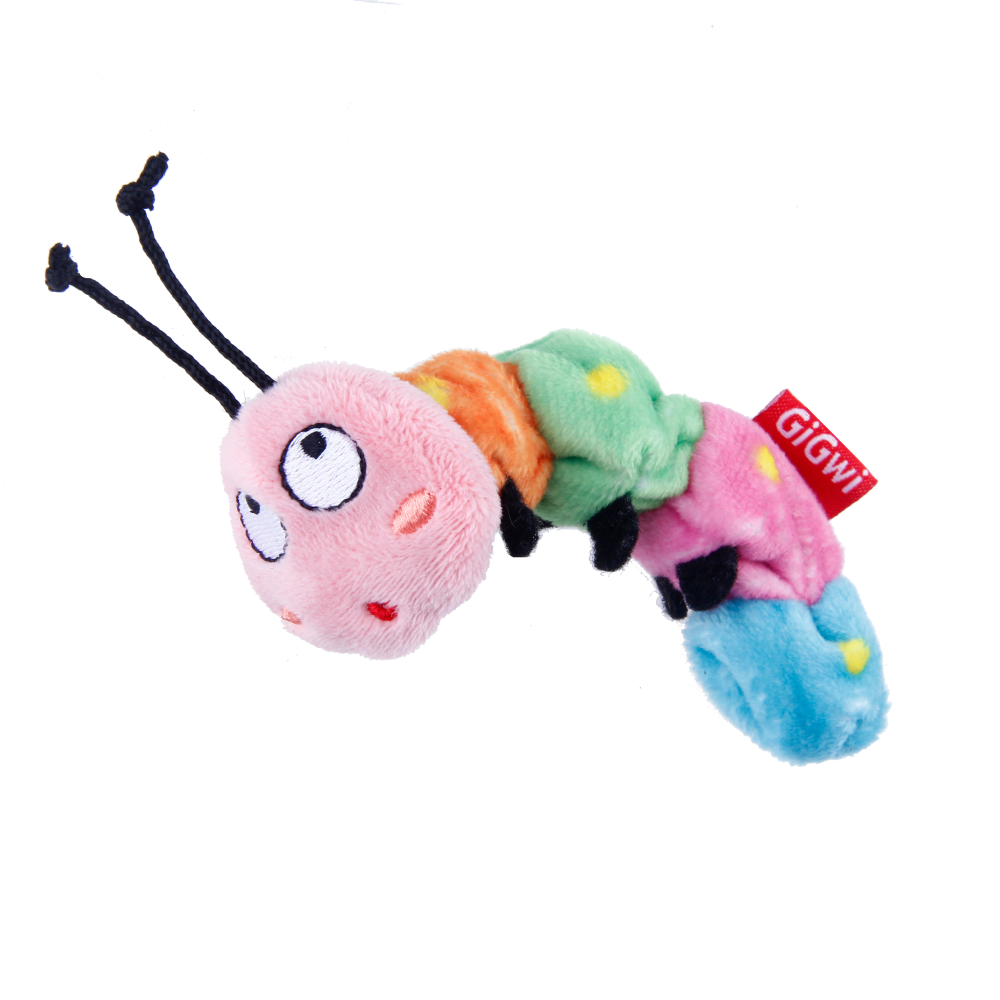 GiGwi Thirsty Catnip Caterpillar filled with 100% Organic Catnip Toy for Cats