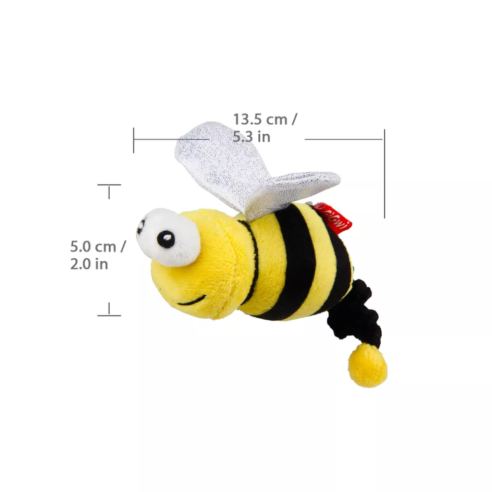 GiGwi Vibrating Running Bee with Catnip inside Toy for Cats (Yellow)