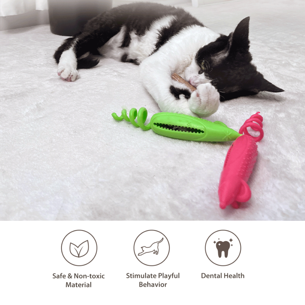 GiGwi Roll Tailed Mouse Toy for Cats (Pink) Cats-Toys GiGwi