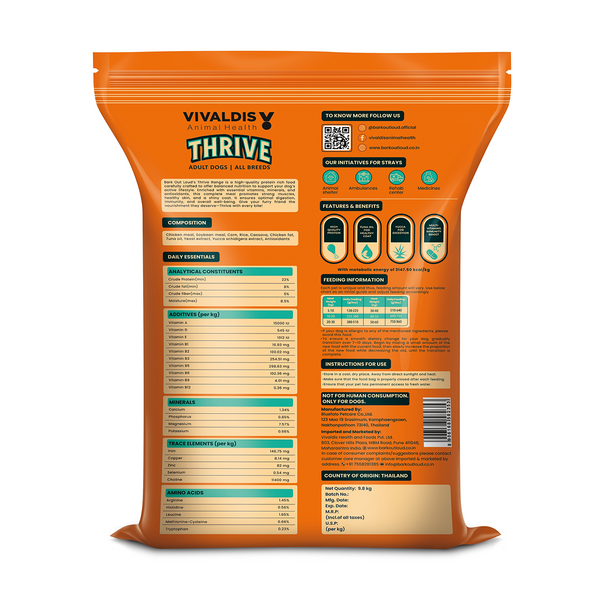 Bark Out Loud Thrive Chicken Flavour Adult Dog Dry Food