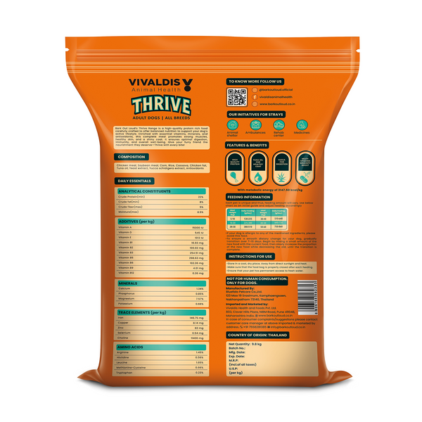 Bark Out Loud Thrive Chicken Flavour Adult Dog Dry Food